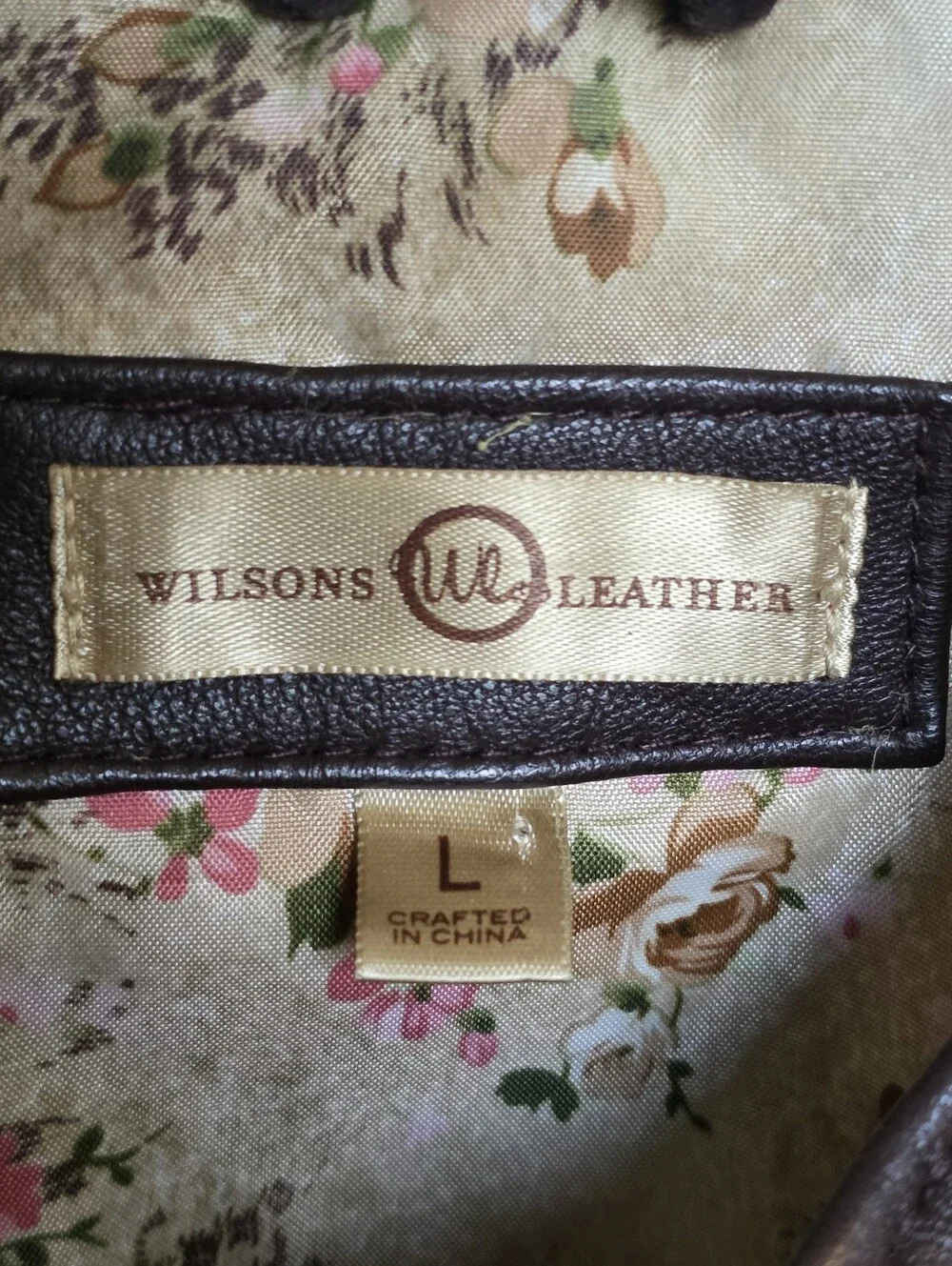 Wilsons Brown Leather Zip-Front Jacket